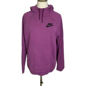 NIKE Purple Heather Pullover Hoodie LARGE 3136